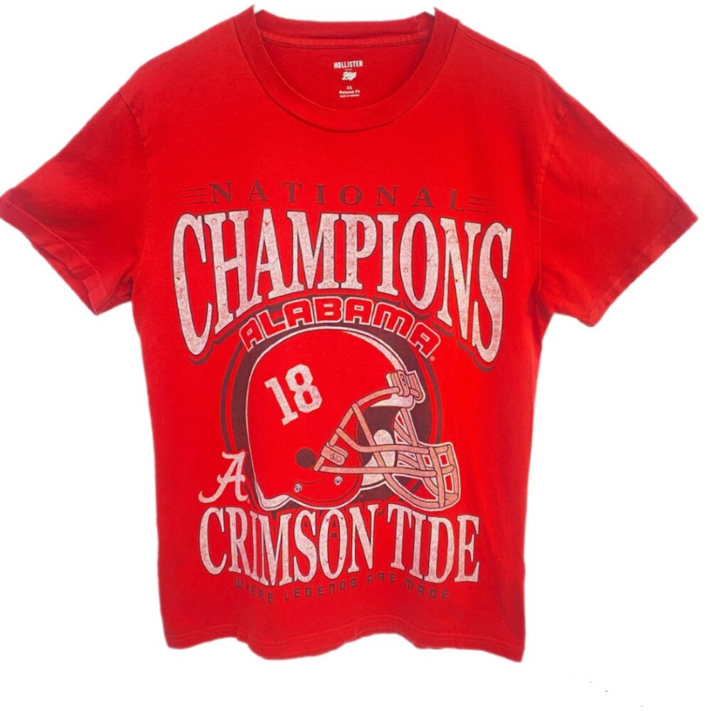 Hollister Alabama Crimson Tide 18x Champs Tee Red XS